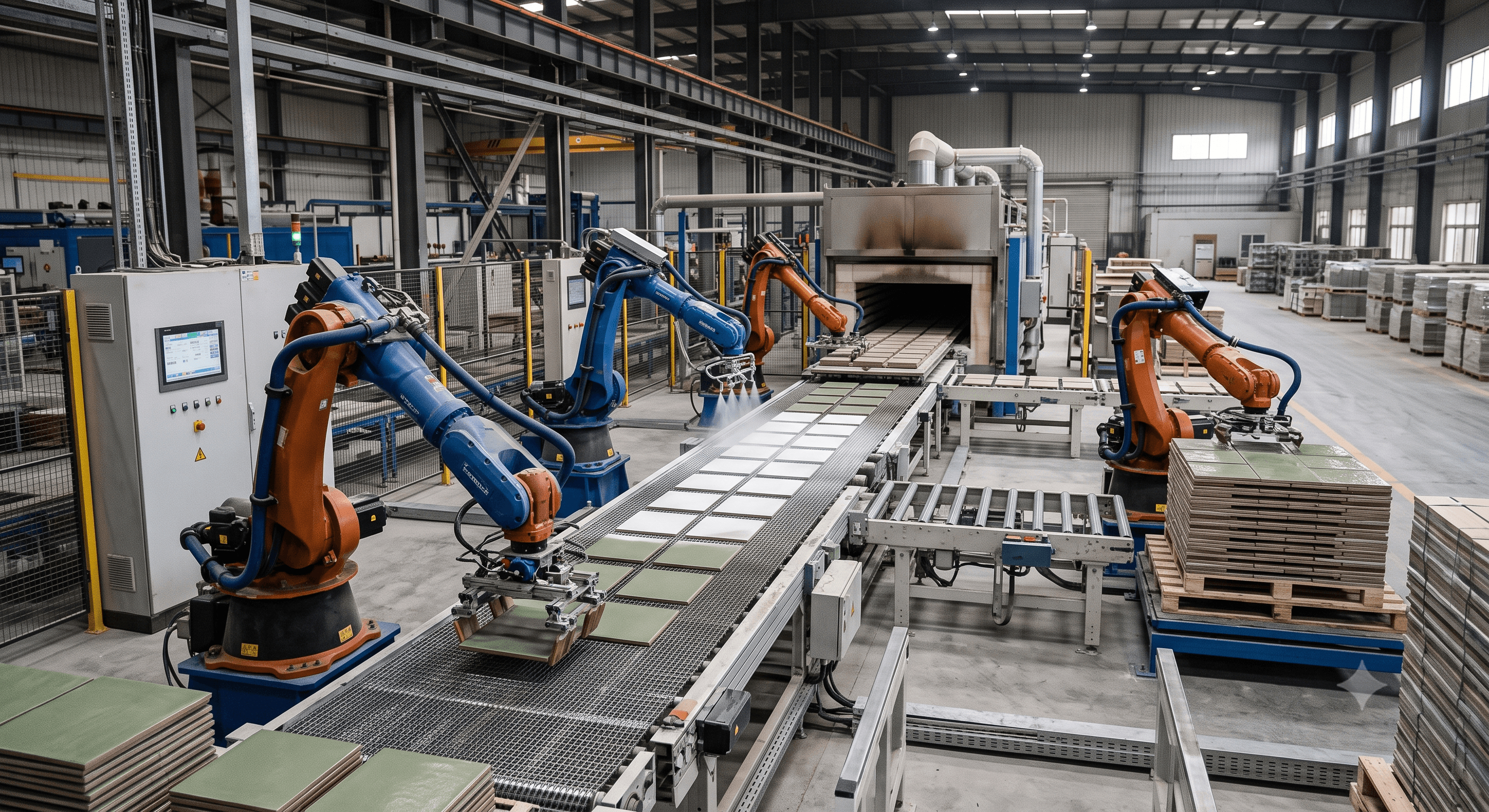 Tile manufacturing factory
